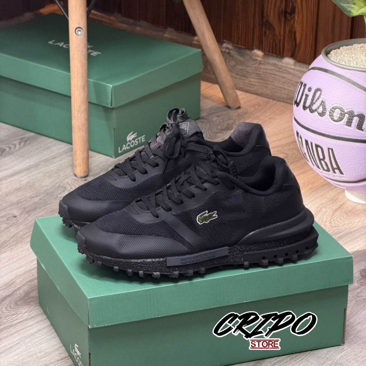 LACOSTE TRACK CORE BLACK