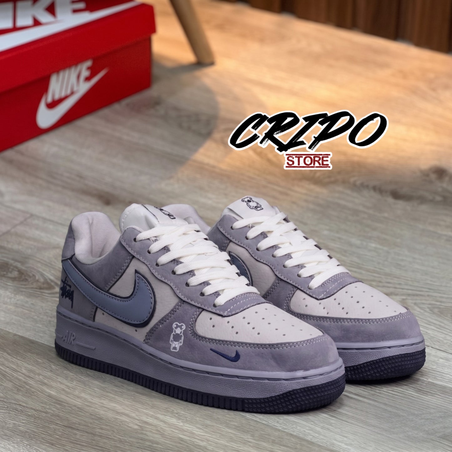 Nuevos AF1 - STÜSSY BEAR GREY