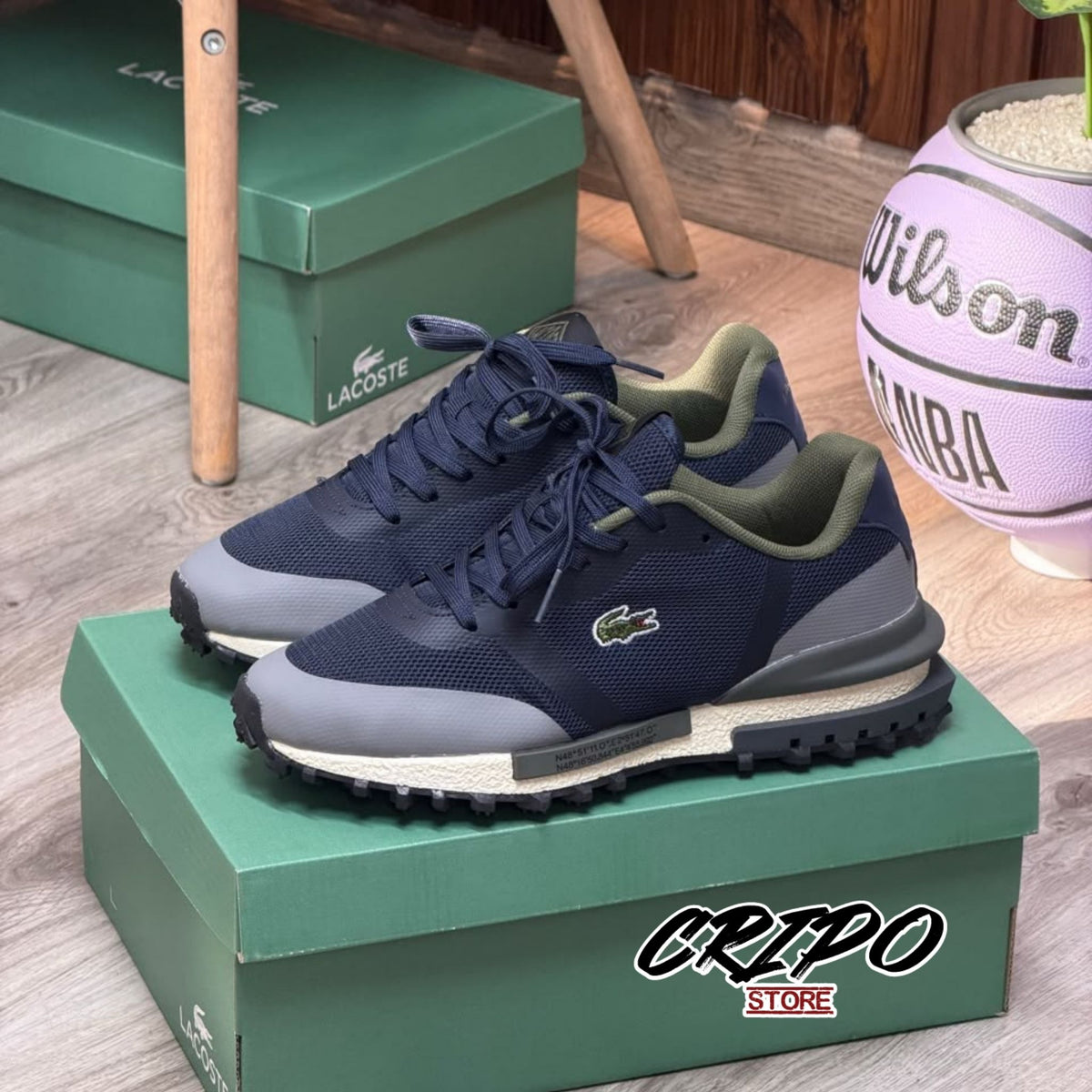 LACOSTE TRACK NAVY OLIVE